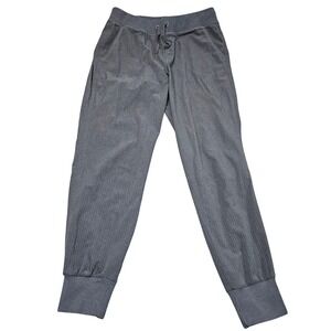 Athleta‎ Jogger Pants 4 Gray Ribbed Knit Drawstring Waist Athleisure